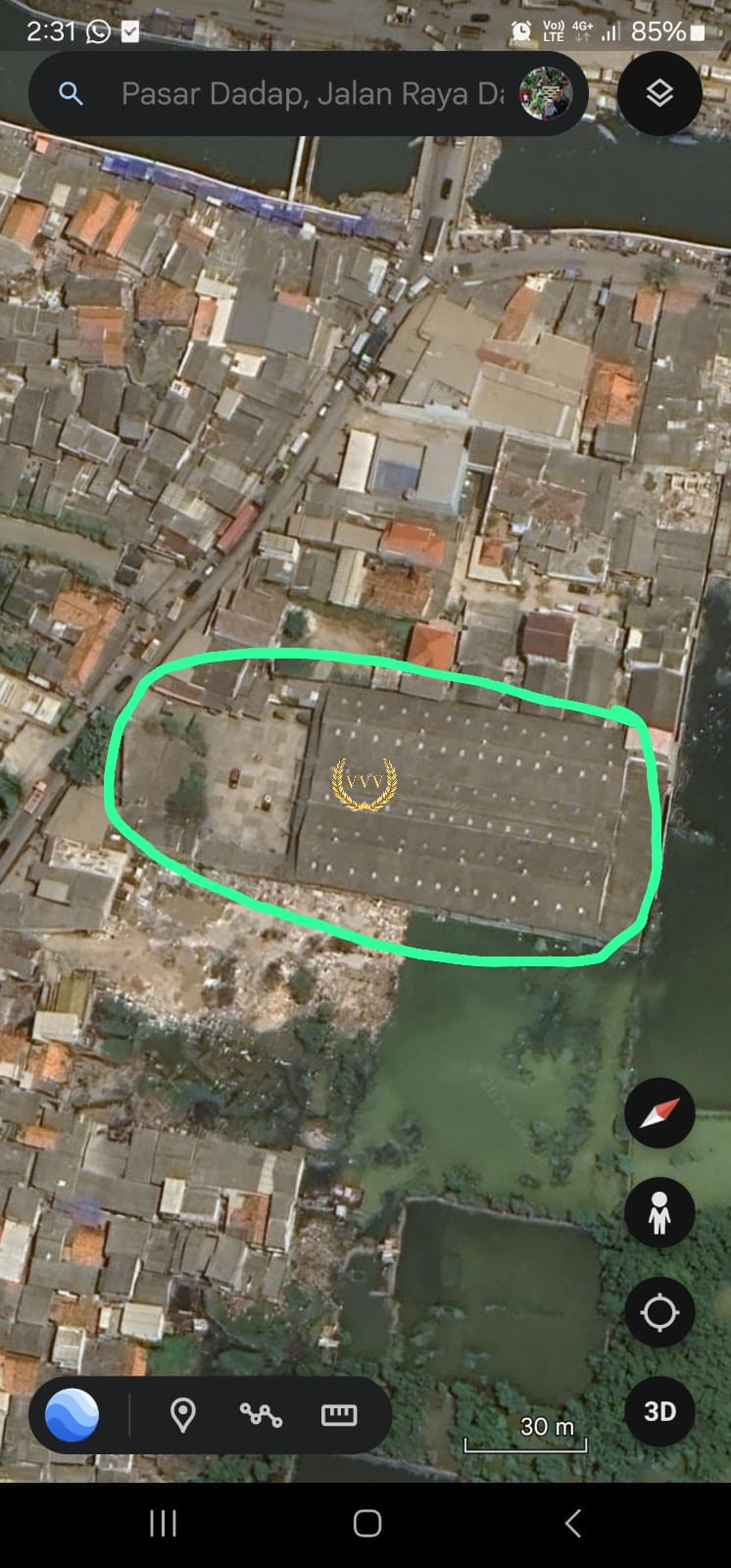 Ex pasar Dadap hitung tanah murah - View 2